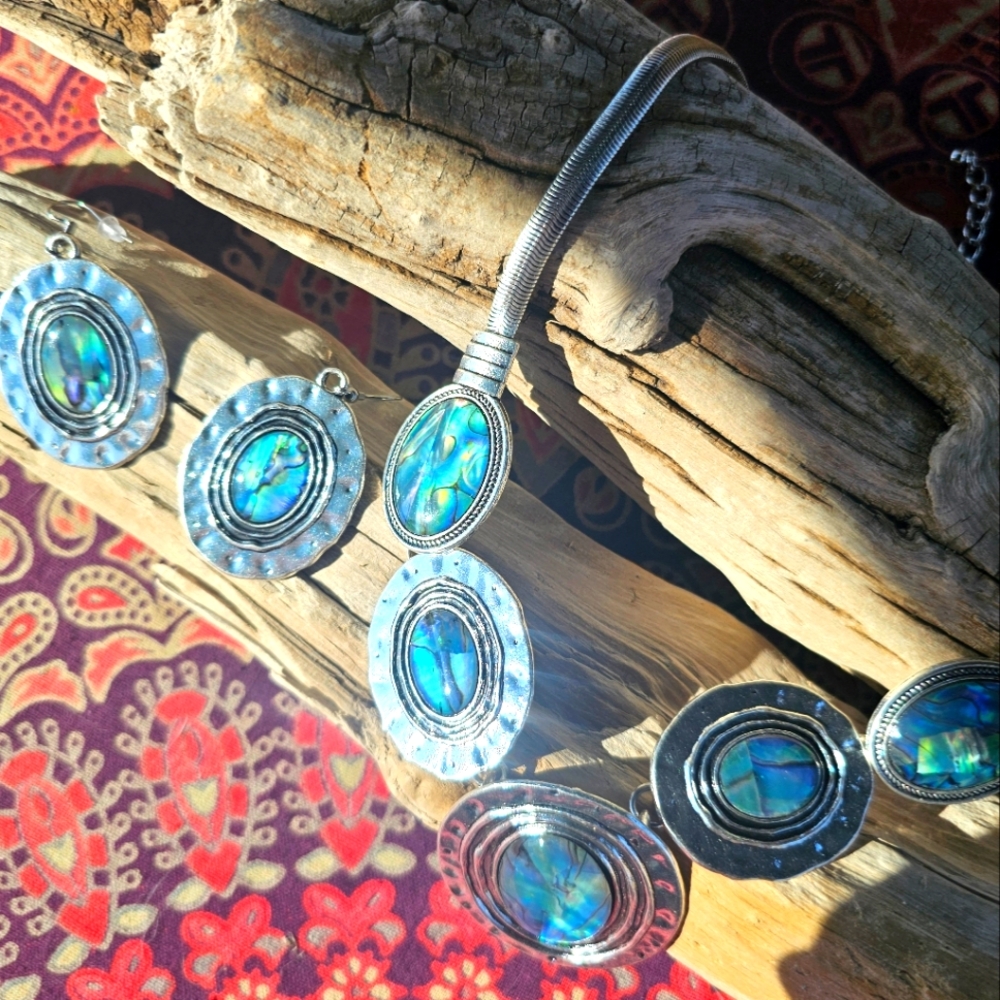 Silver Plated Necklace and Earrings Set